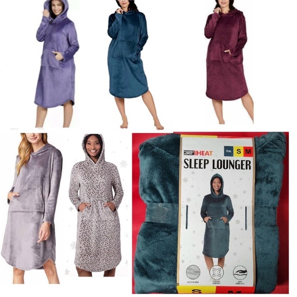 32 Degrees Plush Gray Hooded Robe with Excellent Condition - Picture 3 of 5